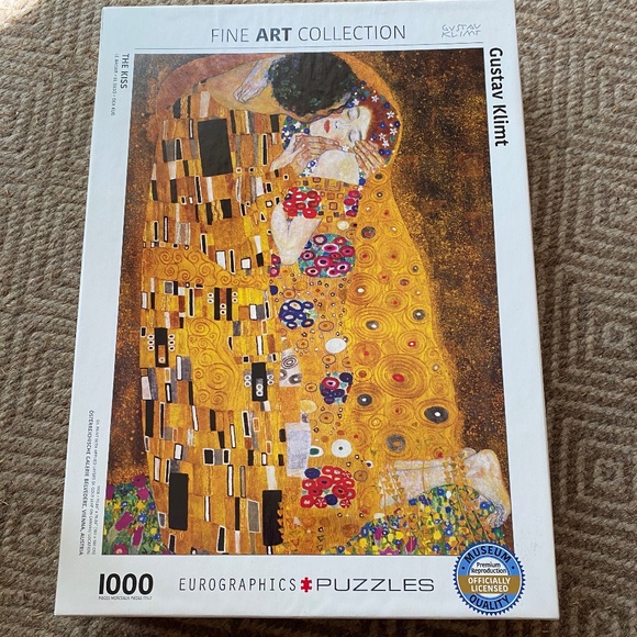 Gustav Klimt Eurographic 1000 Piece Puzzle of "THE KISS" - Picture 1 of 8